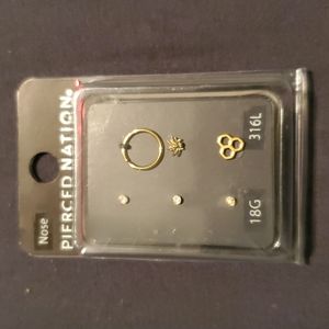 Pierced nation bee nose stud and hoop